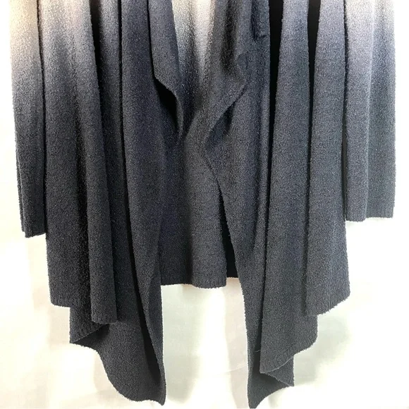 Barefoot Dreams Cozychic Lite Calypso Wrap Ombre Cardigan SZ S / M Grey Black - Picture 6 of 10